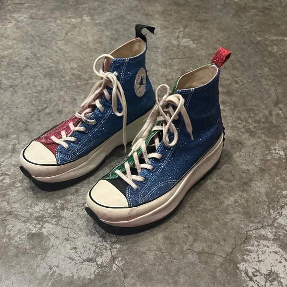 Converse Kids Glitter High-Top Sneakers - Pink and Green - Picture 4 of 4